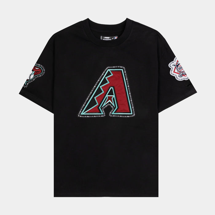 Arizona Diamondbacks DIY Pick Stitch Mens Short Sleeve Shirt (Black/Red)