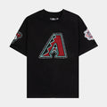 Arizona Diamondbacks DIY Pick Stitch Mens Short Sleeve Shirt (Black/Red)