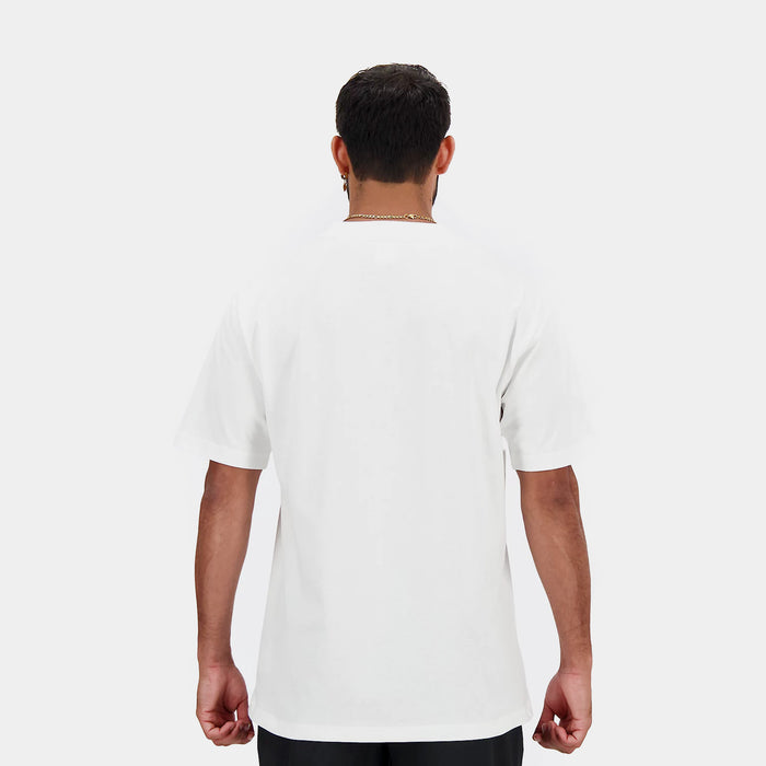Athletics Cotton Mens Short Sleeve Shirt (White)
