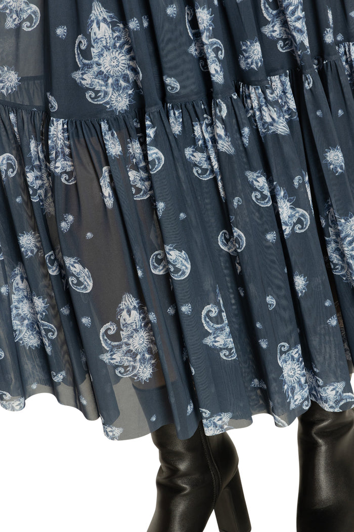 BlackMilk Clothing x Dungeons & Dragons - Baldur's Bouquet Sheer Midaxi Dress - Dungeons & Dragons Merchandise - Collaboration apparel - Licenced.