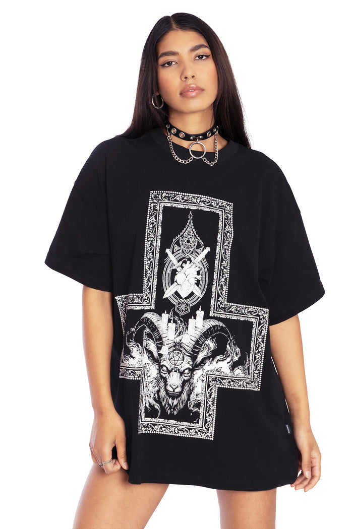 BlackMilk Clothing - Baphomet Oversized Tee