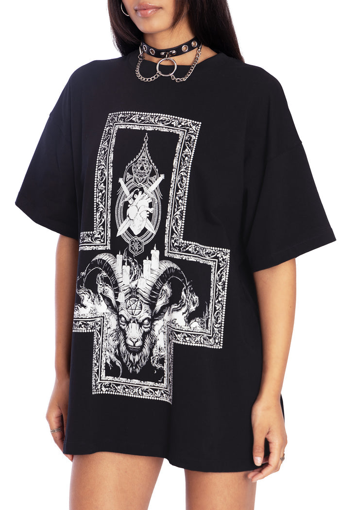 BlackMilk Clothing - Baphomet Oversized Tee