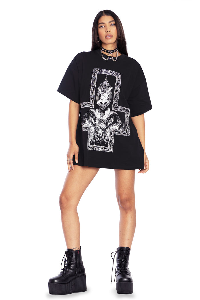 BlackMilk Clothing - Baphomet Oversized Tee