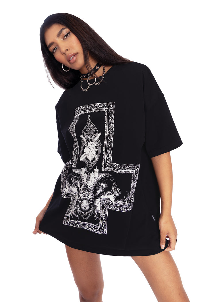 BlackMilk Clothing - Baphomet Oversized Tee