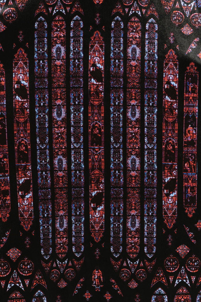 BlackMilk Clothing - Basilica Of Saint-Denis Velvet Scoop Neck Strappy Longline Dress