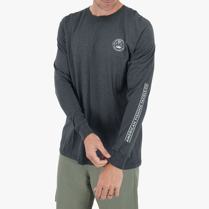 Charcoal Heather $Model is 6'3" 195lbs Size L$