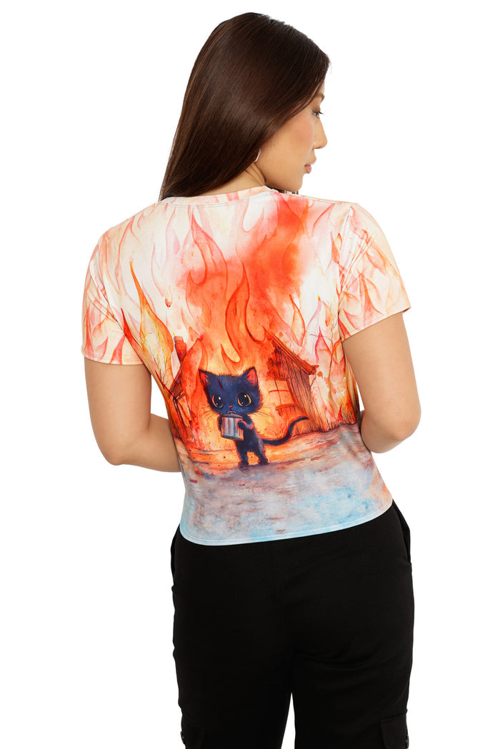 Become Ungovernable Tie Front Tee