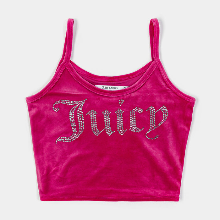 Big Bling Fitted Womens Tank Top (Hot Pink)