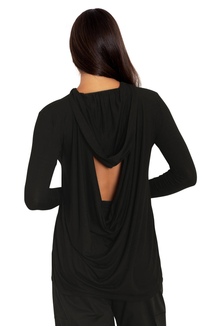 BlackMilk Clothing - Black Cowl Back Top
