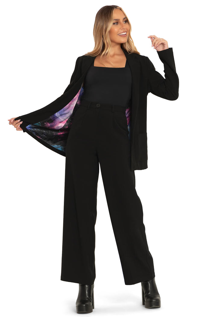 BlackMilk Clothing - Black Galaxy Butterfly Blazer