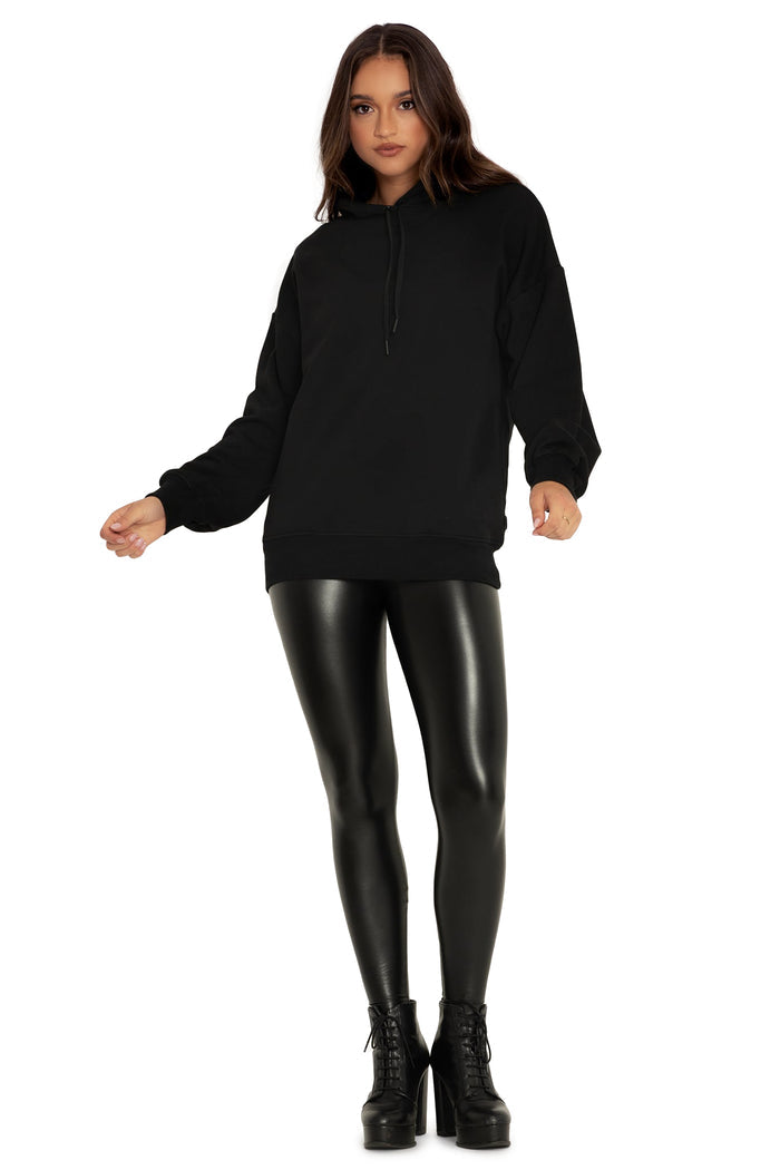 BlackMilk Clothing - Black Pocket Hoodie