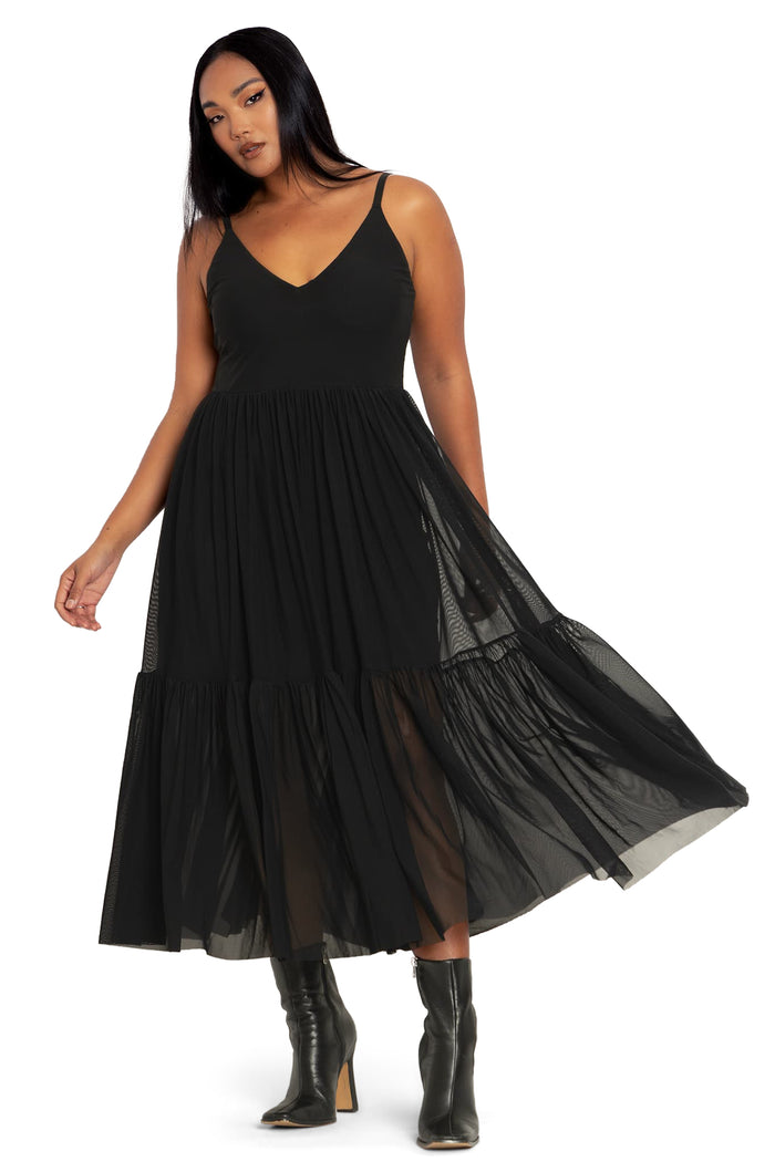 BlackMilk Clothing - Black Sheer Midaxi Dress