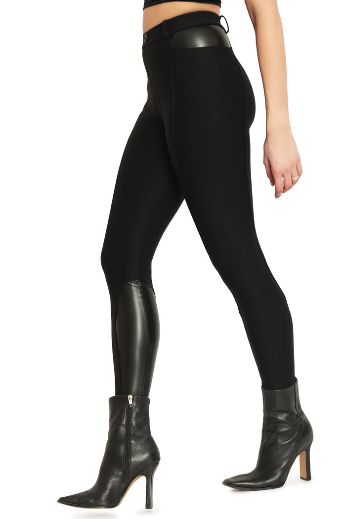 BlackMilk Clothing - Black Splice Panelled High Waisted Leggings