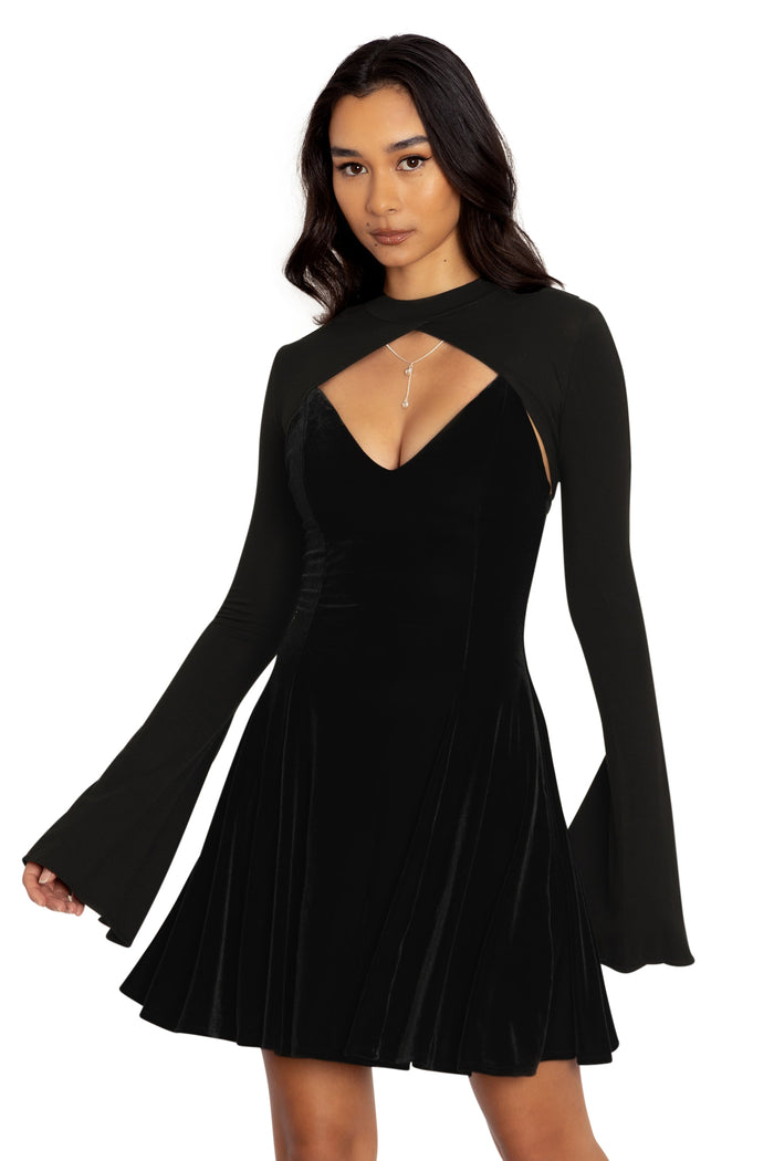 BlackMilk Clothing - Black Split Sleeve Shrug