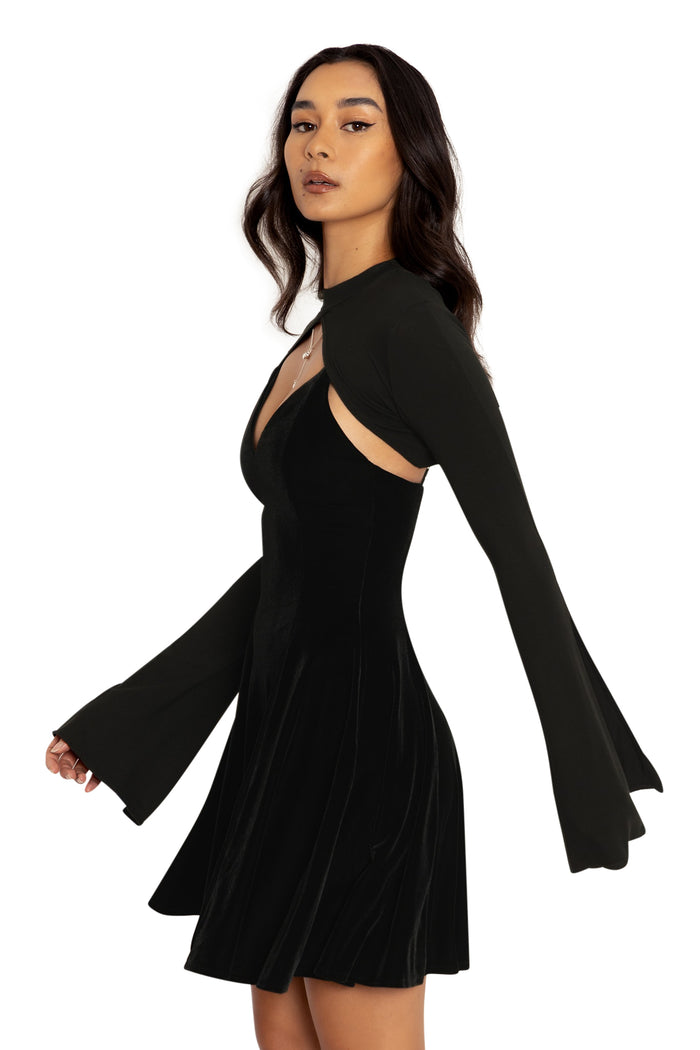 BlackMilk Clothing - Black Split Sleeve Shrug