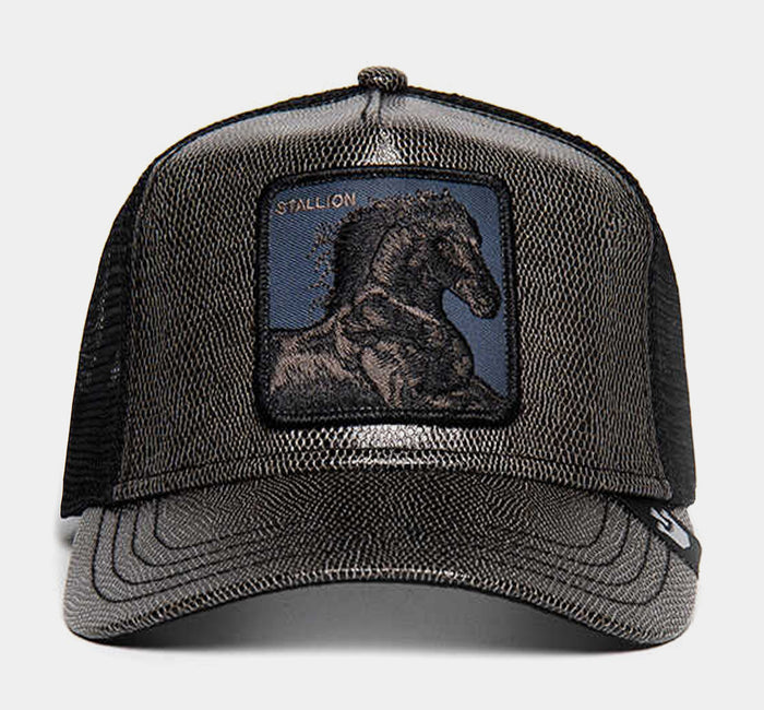 Black Stallion Mens Trucker Hat (Black)