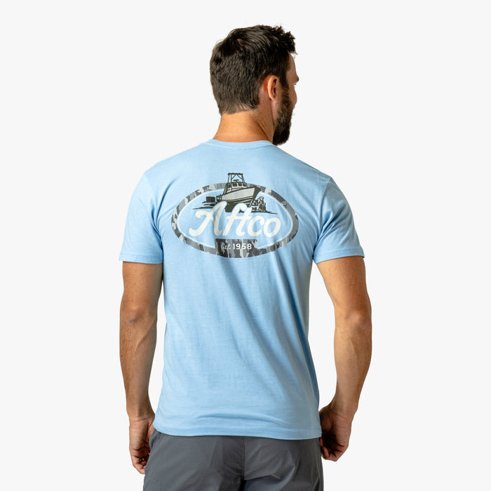 Milky Blue Heather $Model is 6'0" 182lbs Size M$