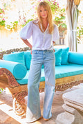 Bomba Washed Linen White Blouse
