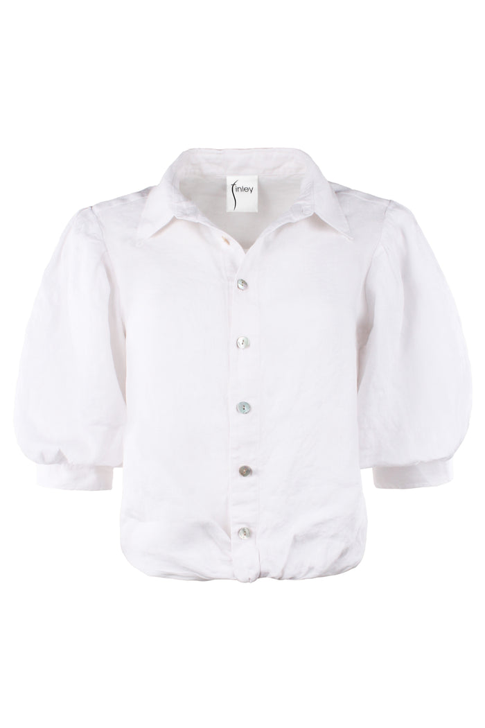 Bomba Washed Linen White Blouse