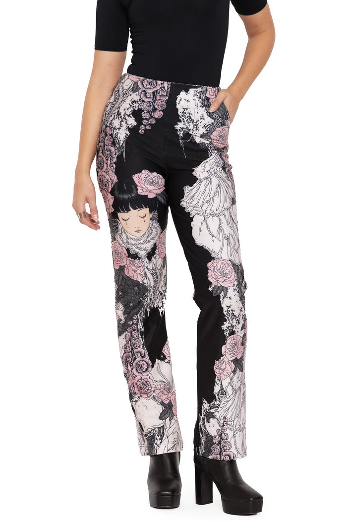 BlackMilk Clothing - Takato Yamamoto Burial Games High Waisted Straight Leg Pants