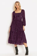 Burned Velvet Gothic Gates Plum Fae Queen Dress