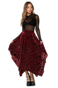 Burned Velvet Witch Handkerchief Skirt