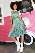 BlackMilk Clothing - Butterfly Wallpaper Velvet Princess Midi Dress