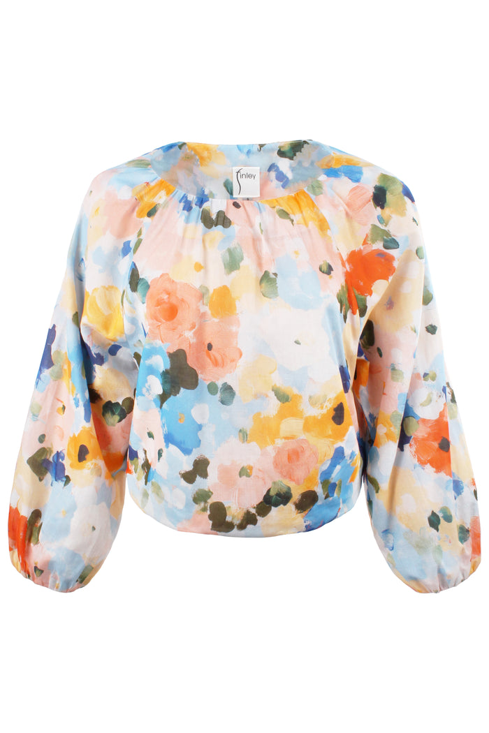 Floral patterned jacket on a white background