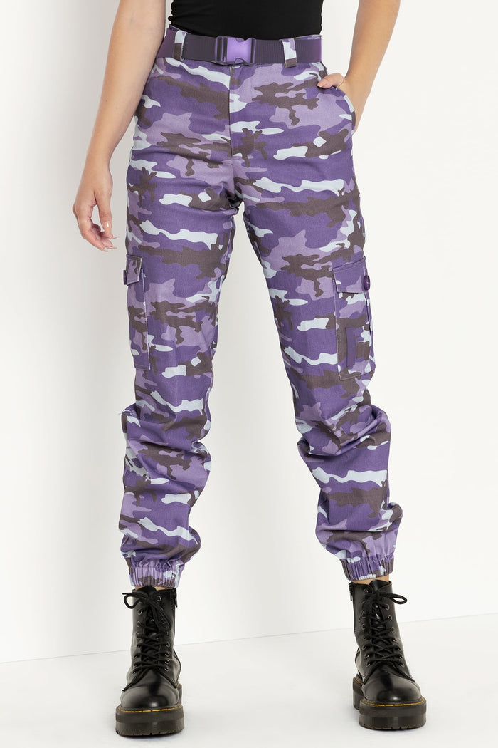 Camo Purple Cargo Pants