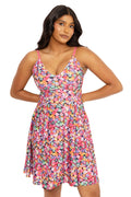 Candy Hearts Longline Strappy Dress featuring a flattering longline silhouette, adjustable straps and colourful heart print, perfect for summer outfits, casual styling, date nights and everyday wear.