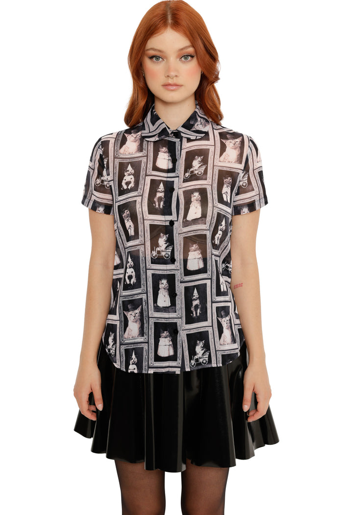 Cat Tales Cute As A Button Shirt