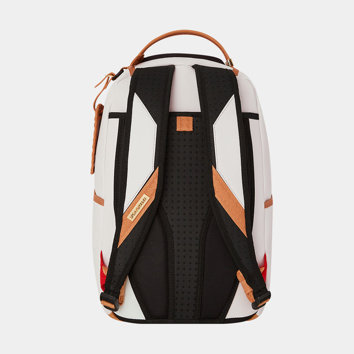 Catamaran Embossed Mens Backpack (White/Beige)