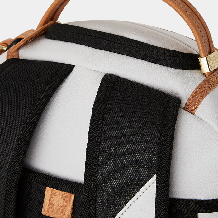 Catamaran Embossed Mens Backpack (White/Beige)