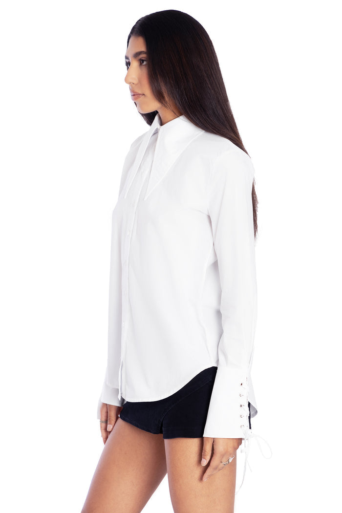 BlackMilk Clothing - Ceremony Lace Up  Shirt