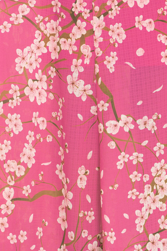 Cherry Blossom Pink Maxi Shirt Dress