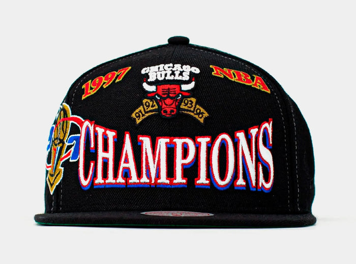 Chicago Bulls HWC 97 Champions Snapback Mens Hat (Black)