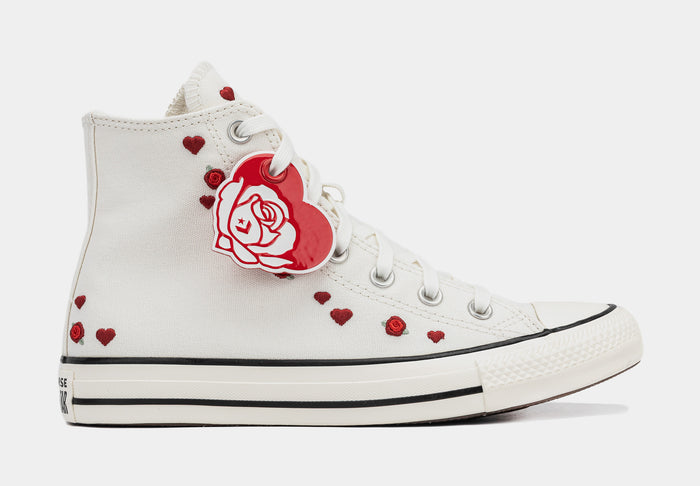 Chuck Taylor All Star High Valentines Day Womens Lifestyle Shoes (White/Red)