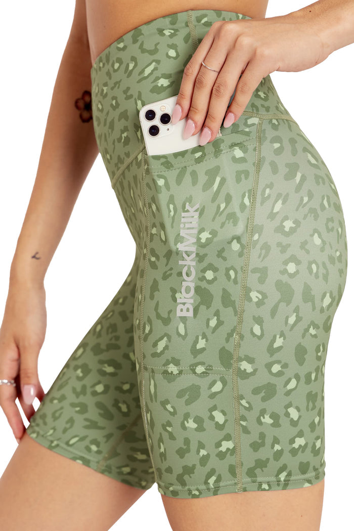 BlackMilk Clothing - City Kitty Olive Bike Shorts