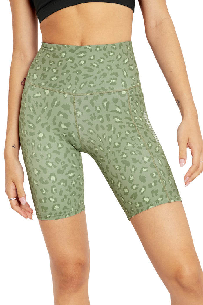 BlackMilk Clothing - City Kitty Olive Bike Shorts