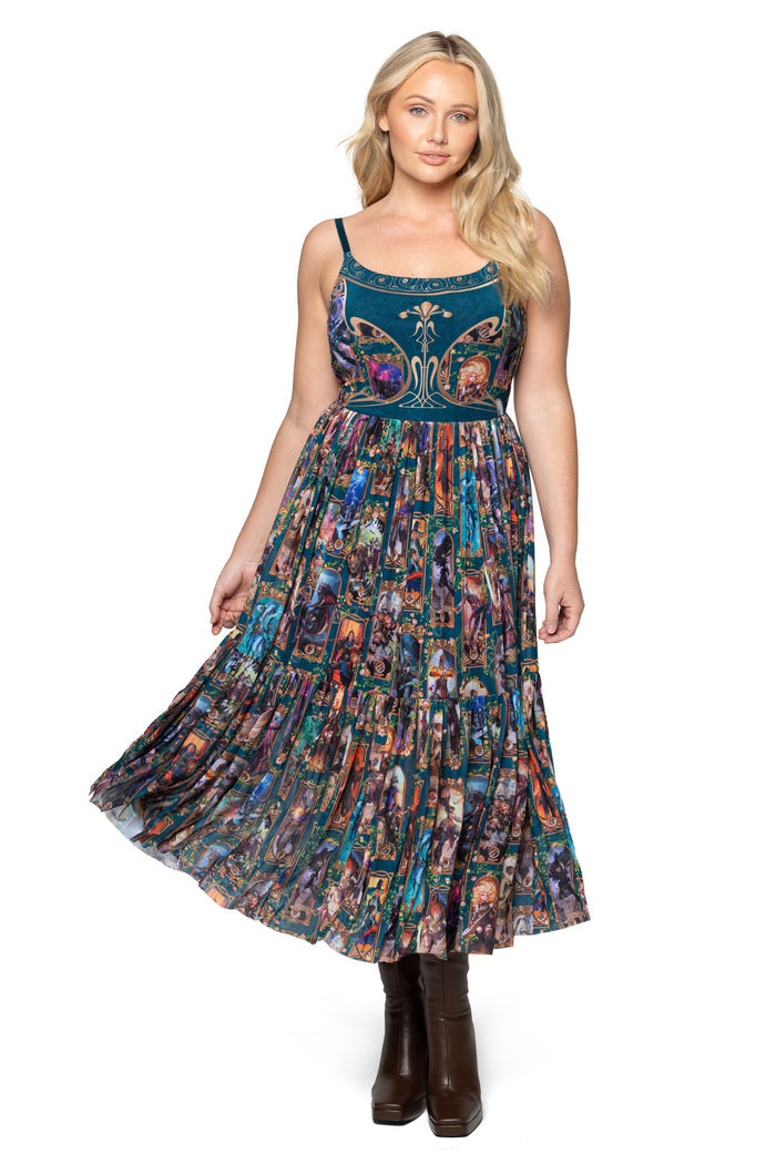 Class Art Scoop Sheer Midaxi Dress