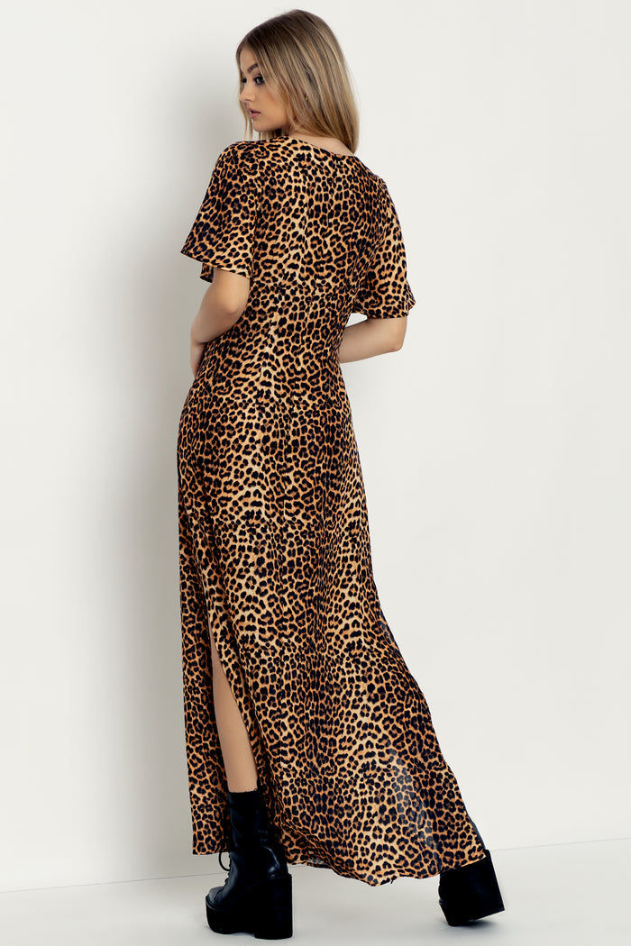 Claws Out Short Sleeve Maxi Dress