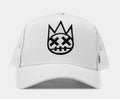 Clean 3D Logo Mesh Trucker Mens Hat (Black/Black/White)