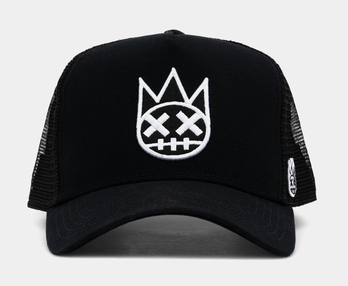 Clean 3D Logo Mesh Trucker Mens Hat (White/Black)
