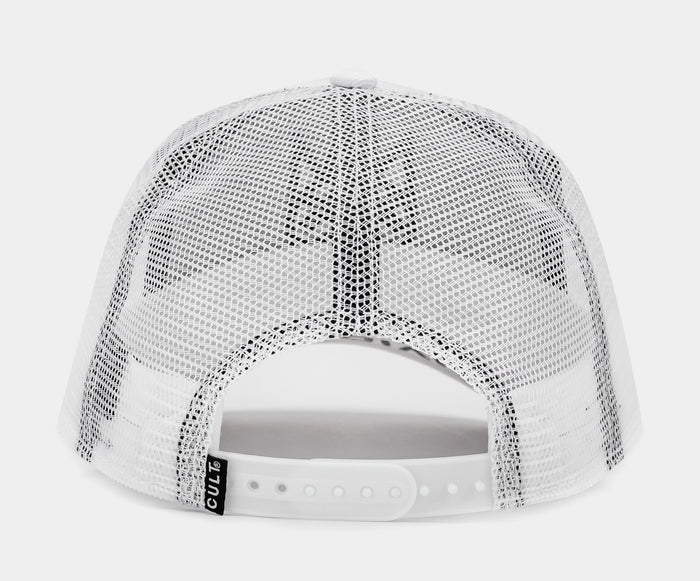 Clean Logo Mesh Trucker Mens Hat (White)