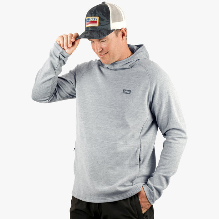 Steel Heather $Model is 6'1" 190lbs Size L$
