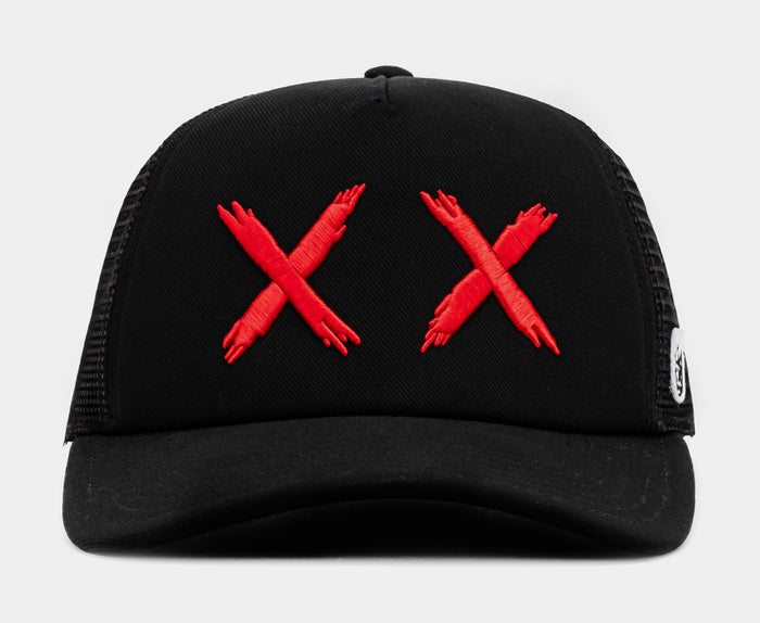 COI Logo Mesh Trucker Mens Hat (Black/Red)