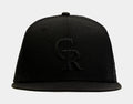 Colorado Rockies Blackout 9Fifty Trucker Mens Hat (Black)