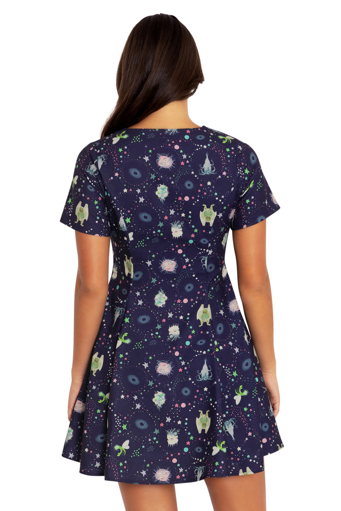 BlackMilk Clothing - Cosmic Monsters New V Dress