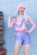 Cosy Kitties Inside Pocket Short Overalls