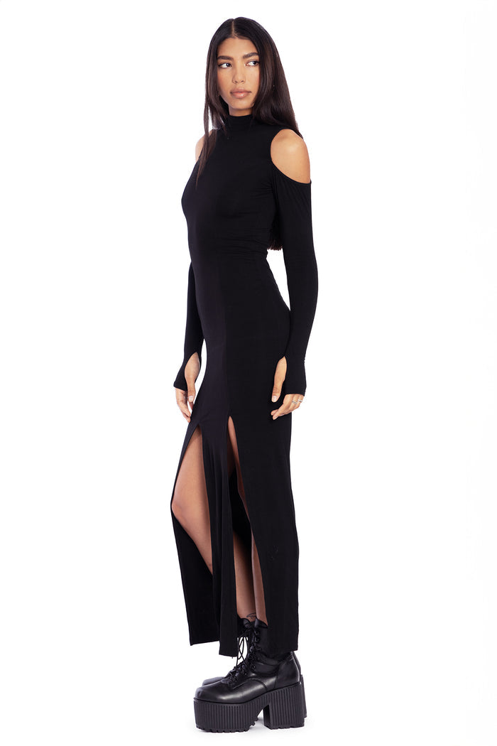 BlackMilk Clothing - Coven Leader Split Maxi Dress